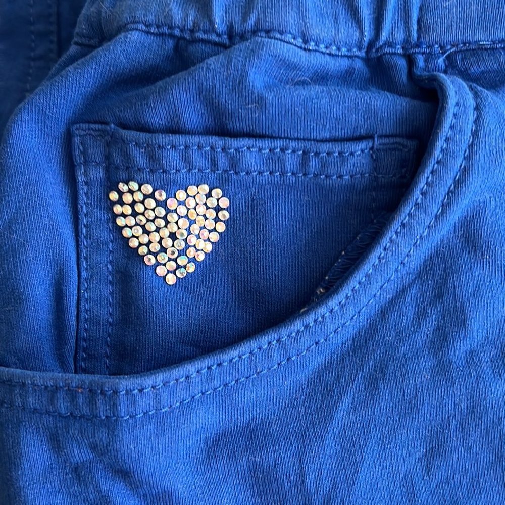 QVC Quacker Factory 1X new embellished skort blue.